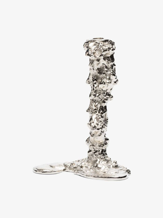 Silver-tone Drip Large Candle Holder