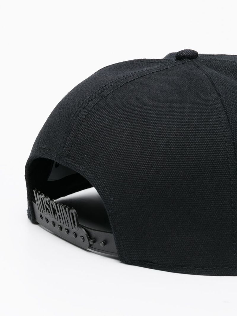 Black Logo Print Baseball Cap