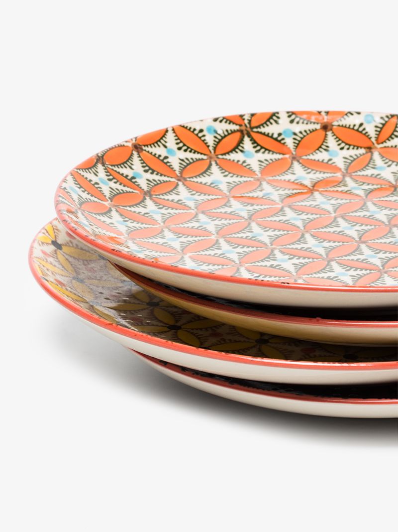 Multicolour Hippy Dinner Plate Set