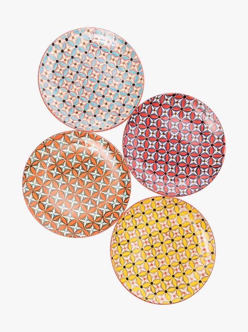 Multicolour Hippy Dinner Plate Set