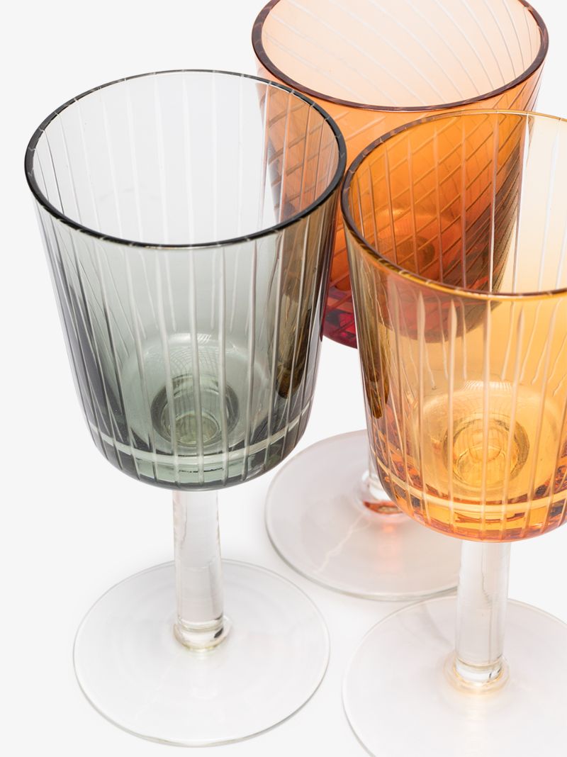 Multicolour Library Wine Glass Set