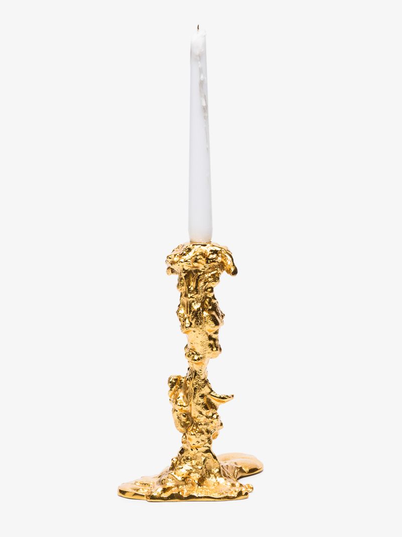 Gold-tone Drip Large Candle Holder