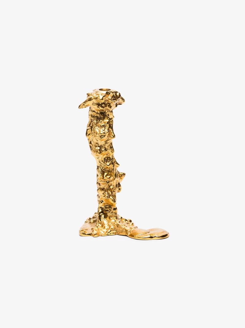 Gold-tone Drip Large Candle Holder