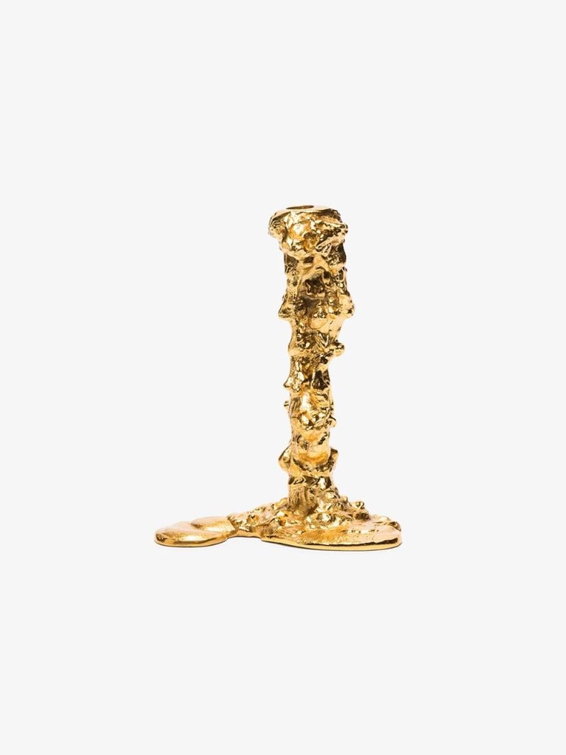 Gold-tone Drip Large Candle Holder