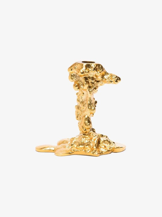 Gold-tone Drip Small Candle Holder