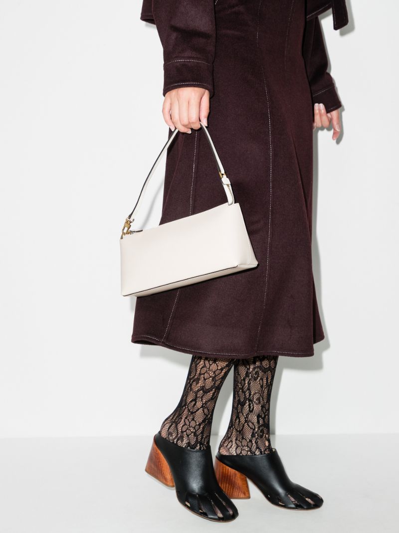 Neutral Kaia Leather Shoulder Bag