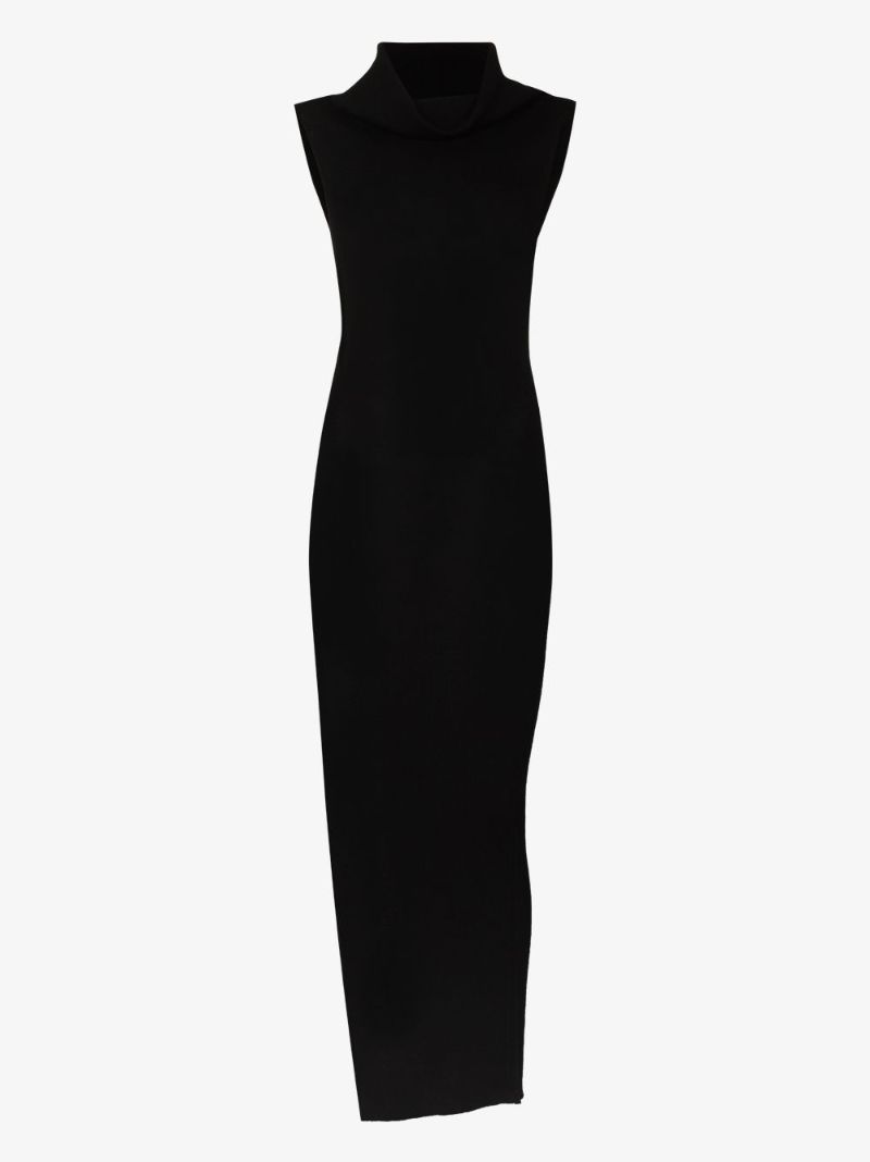 Sleeveless Wool Midi Dress