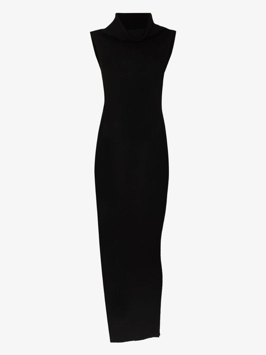 Sleeveless Wool Midi Dress