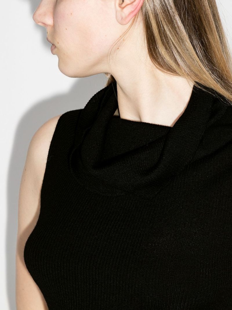 Sleeveless Wool Midi Dress