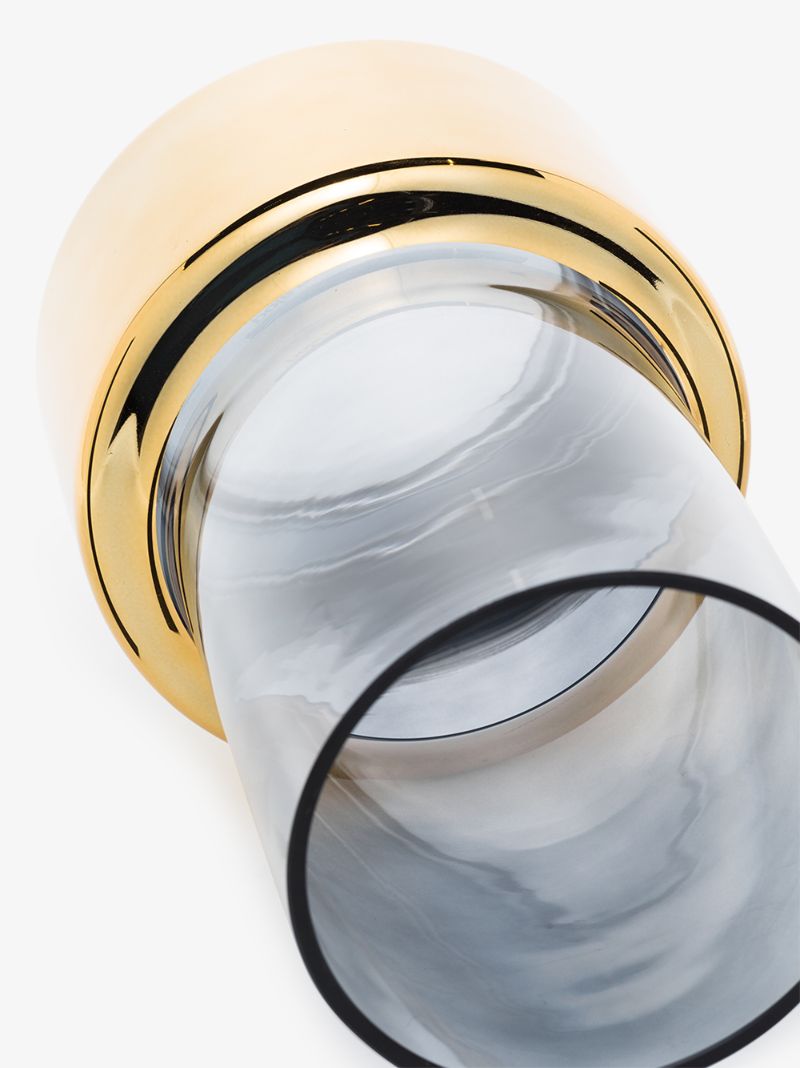 Gold Tone Lobby Medium Vase