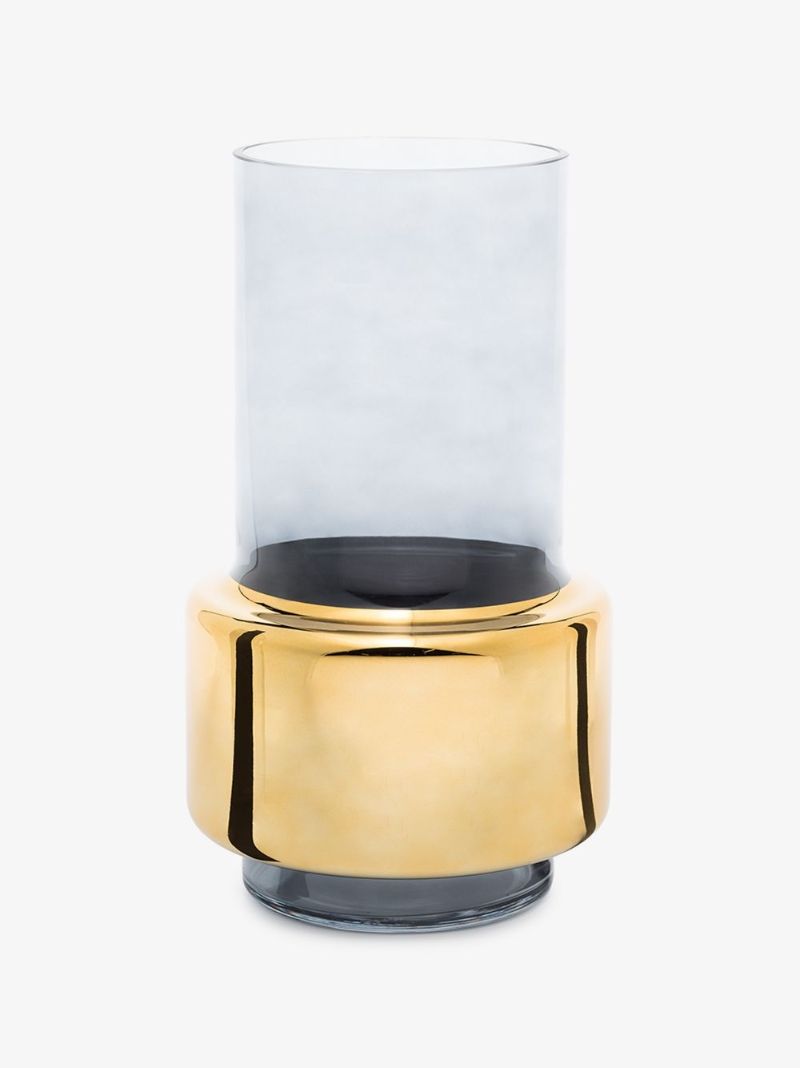 Gold Tone Lobby Medium Vase