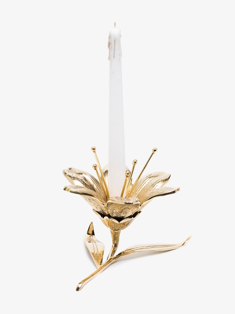 Gold-tone Lilly Candle Holder