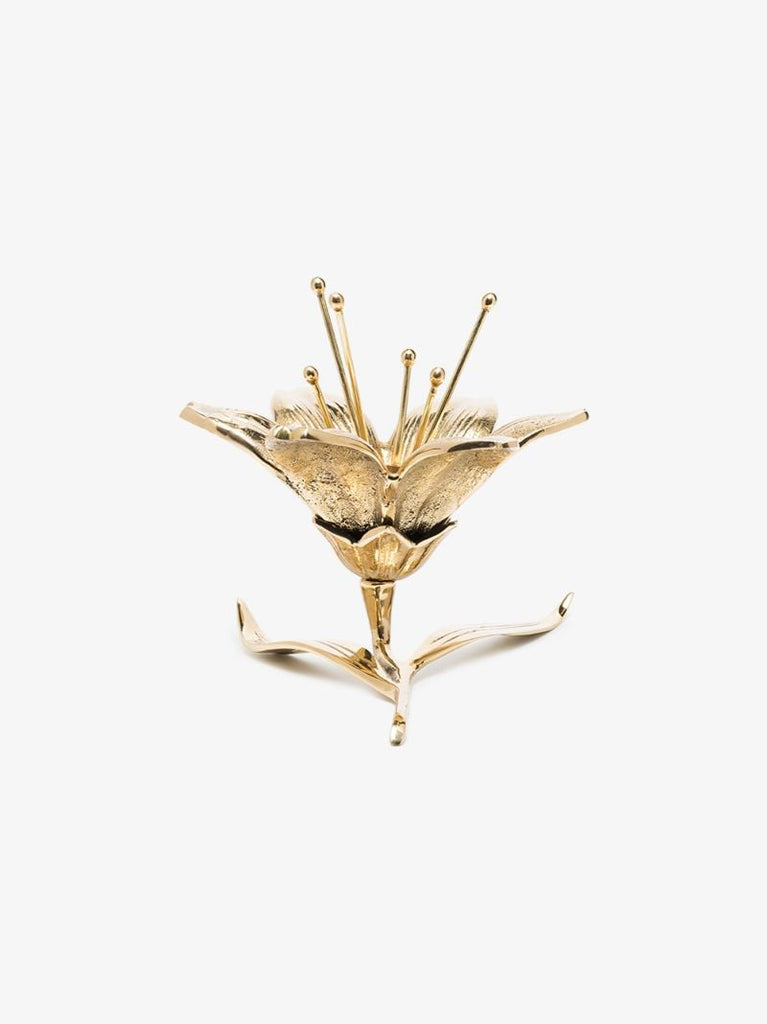 Gold-tone Lilly Candle Holder