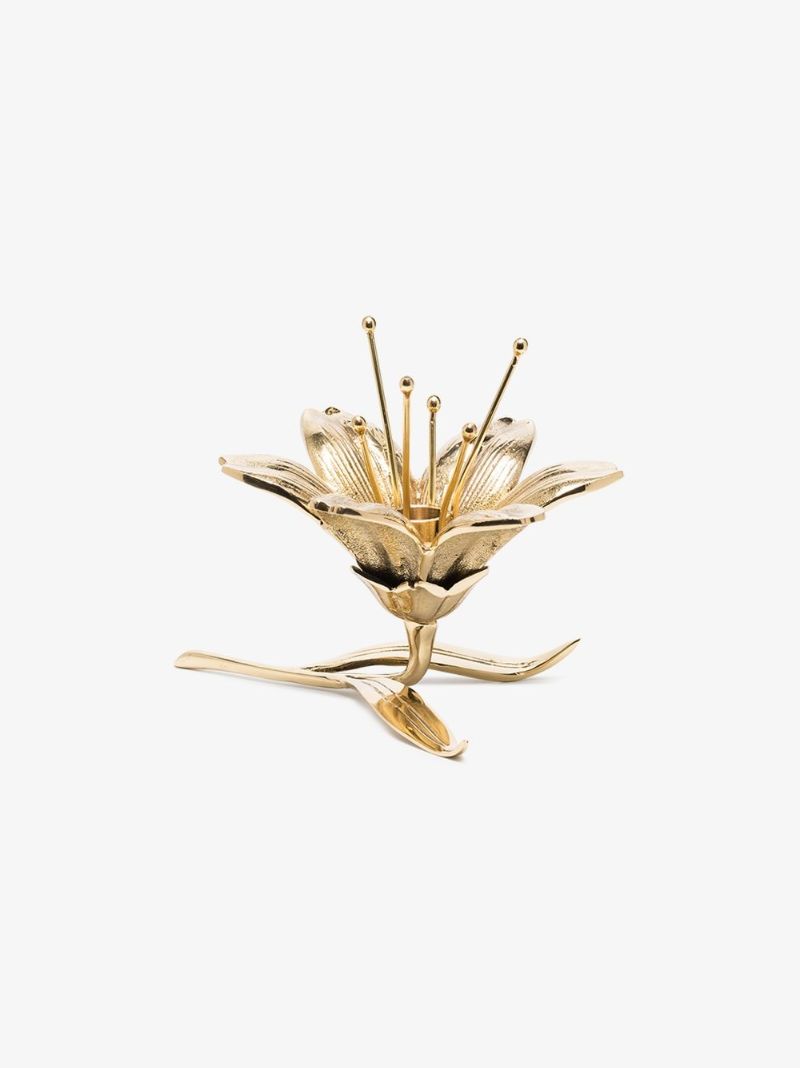 Gold-tone Lilly Candle Holder