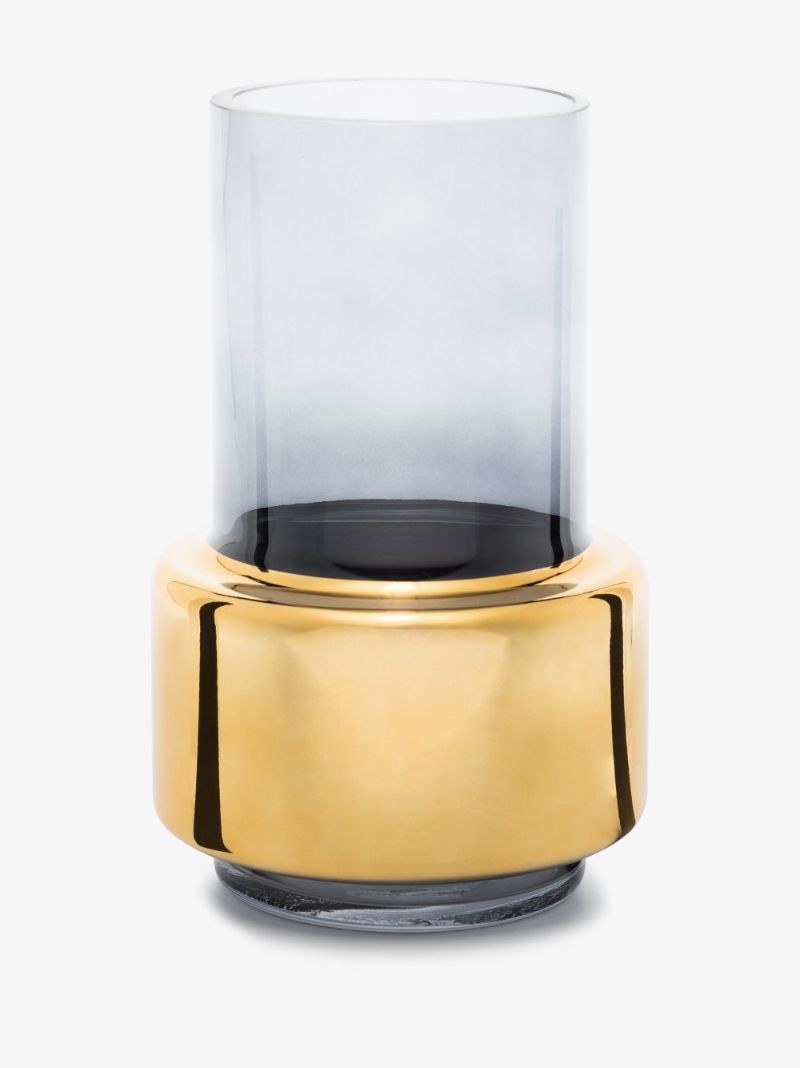 Gold Tone Lobby Small Vase