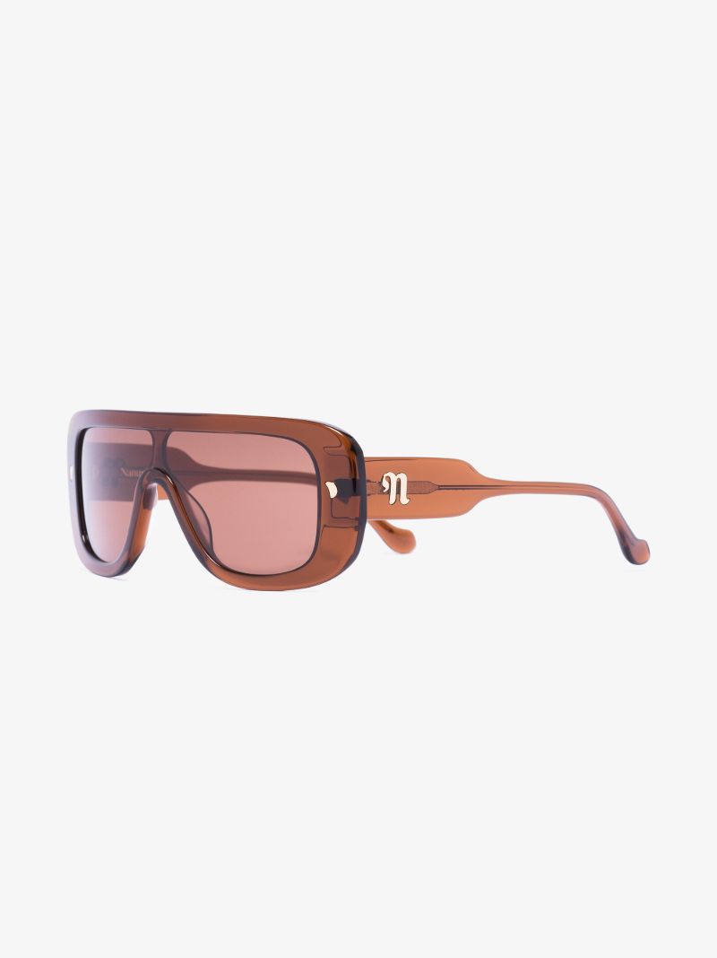 Brown Monsino Oversized Square Sunglasses