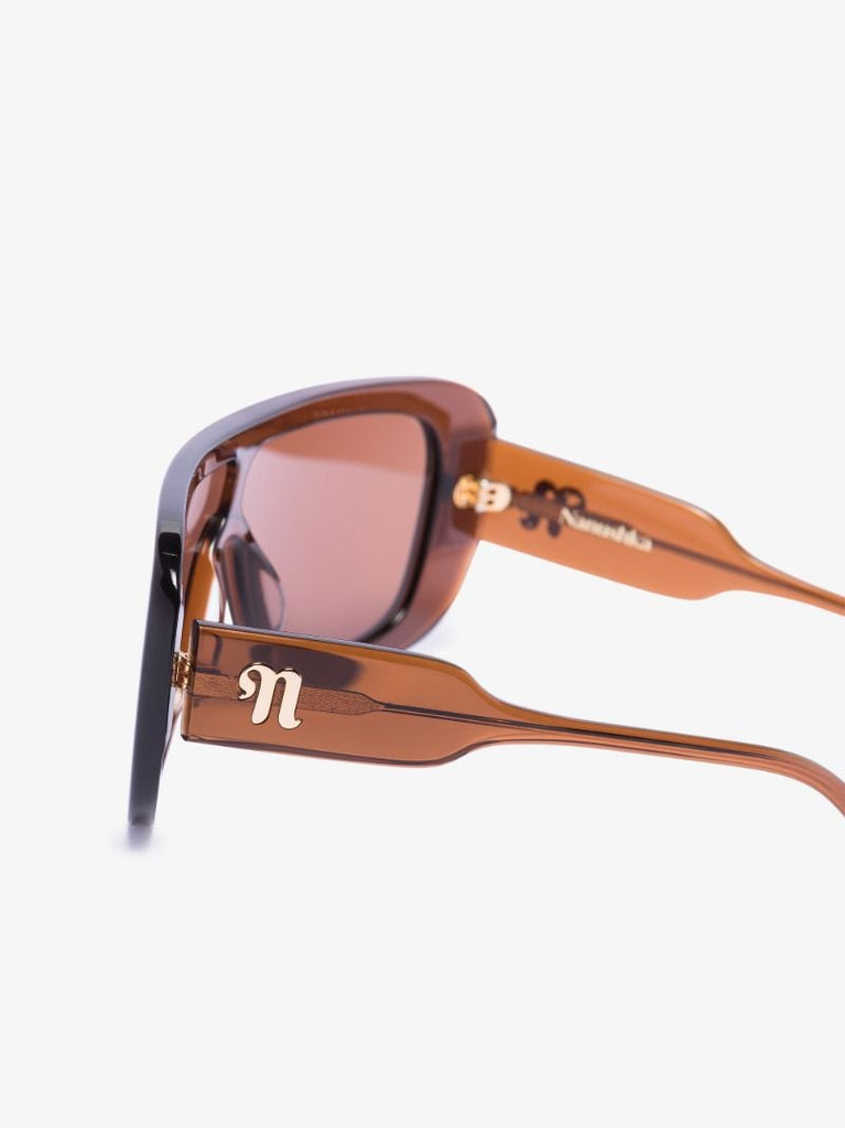 Brown Monsino Oversized Square Sunglasses