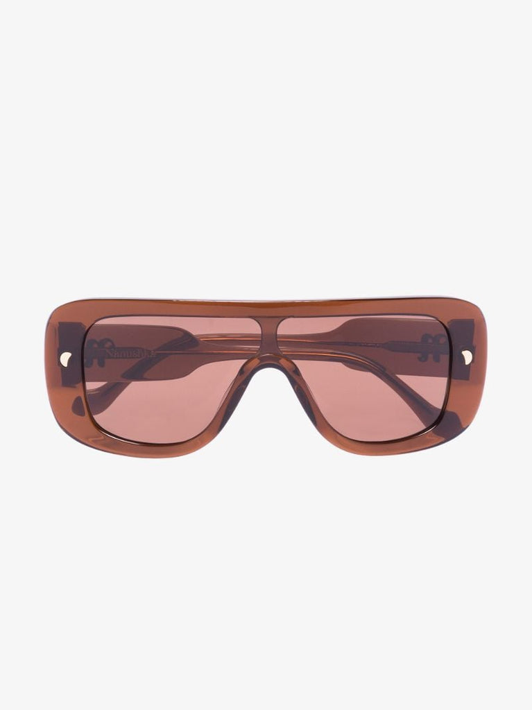 Brown Monsino Oversized Square Sunglasses