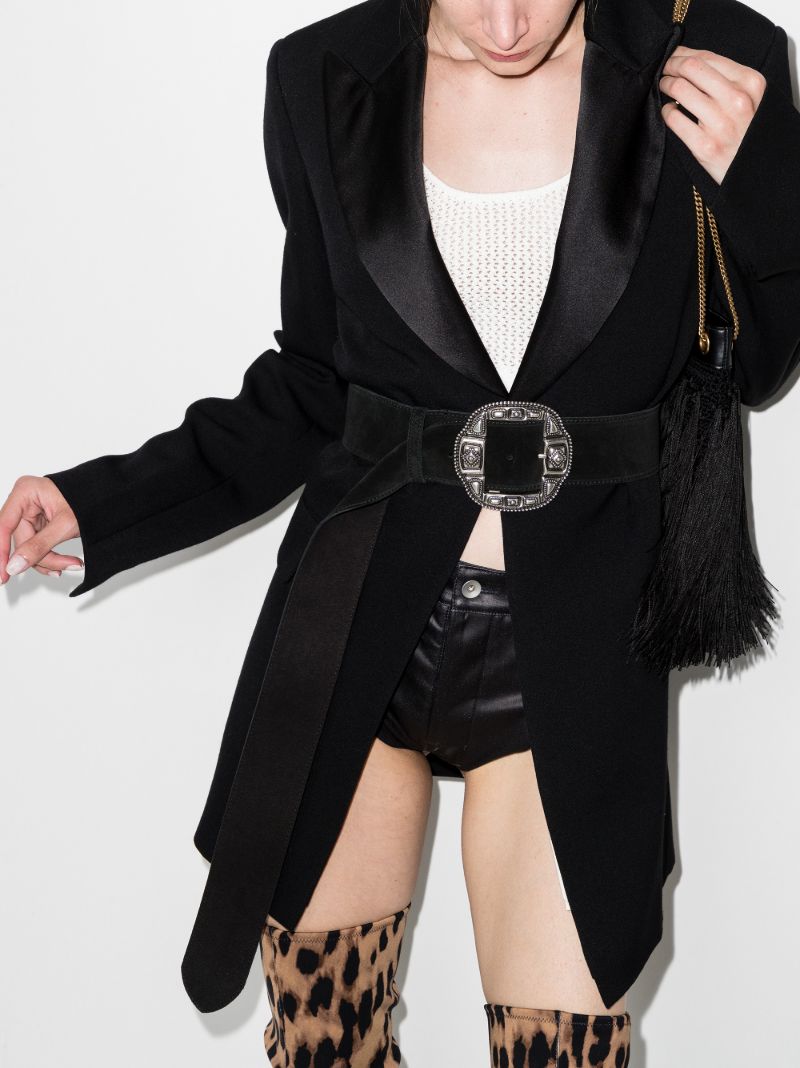 Black Auction Suede Belt