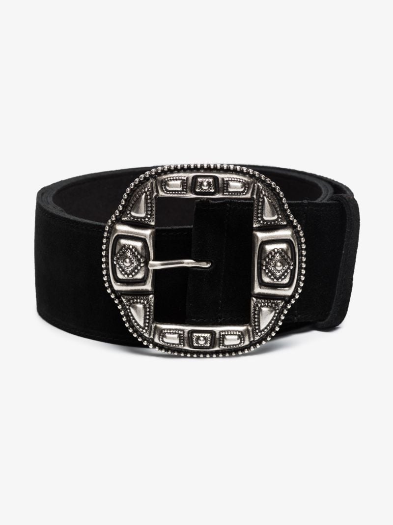 Black Auction Suede Belt
