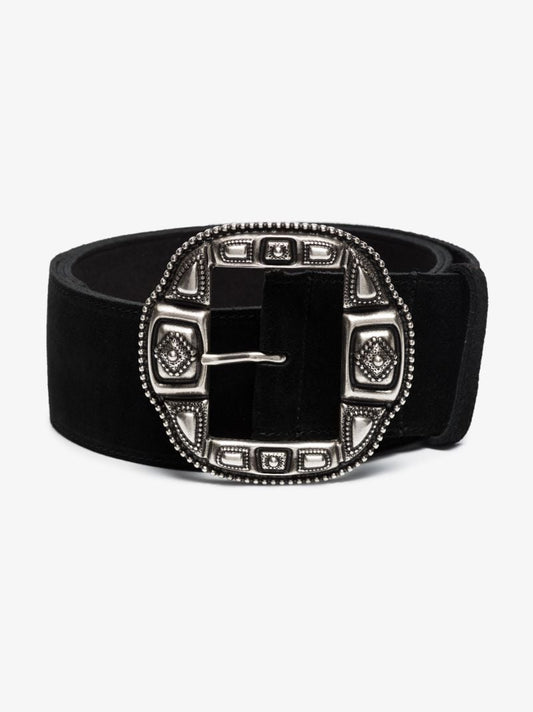 Black Auction Suede Belt