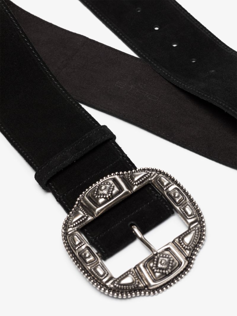 Black Auction Suede Belt