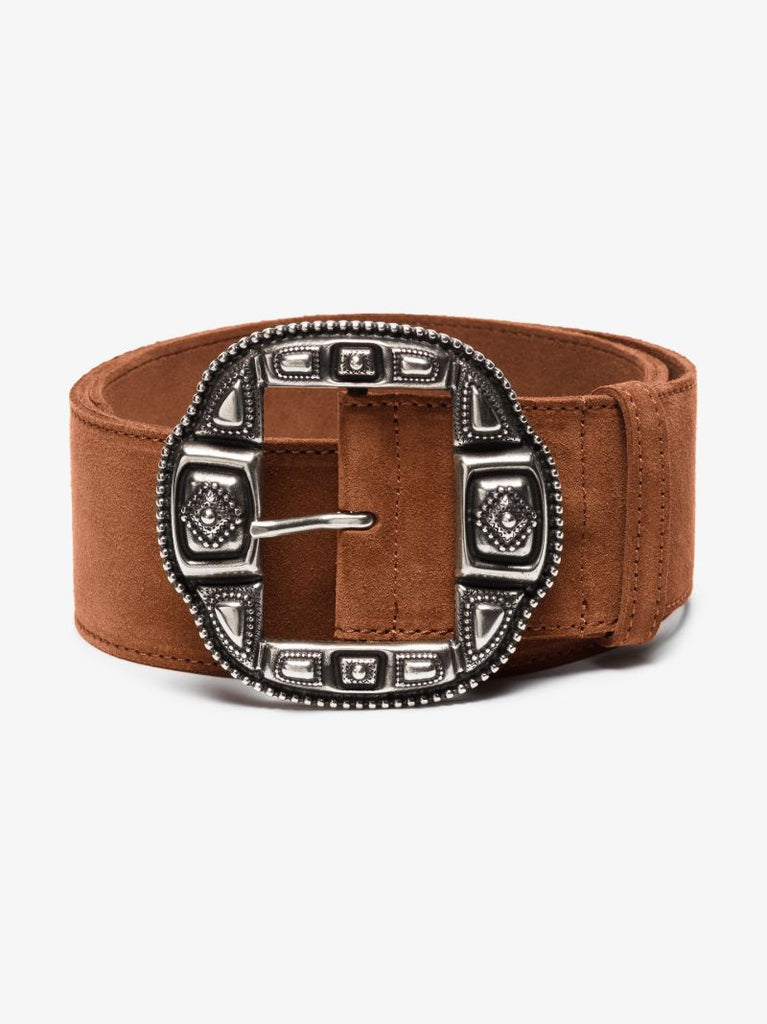 Brown Auction Suede Belt