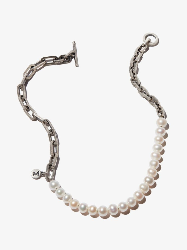 Sterling Silver Elm Trio Pearl Chain Bracelet