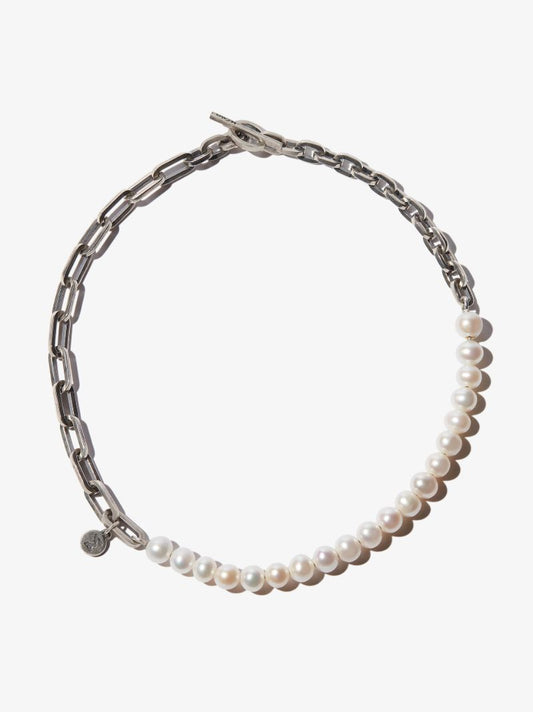 Sterling Silver Elm Trio Pearl Chain Bracelet