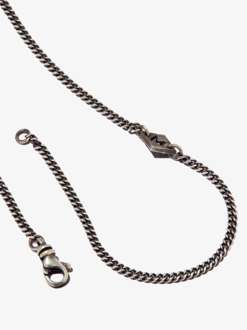 18k Yellow Gold and Sterling Silver Ovi Pira Pendant Necklace