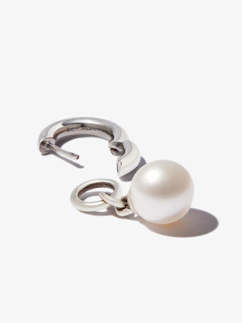 Sterling Silver Tisha Pearl Hoop Earring