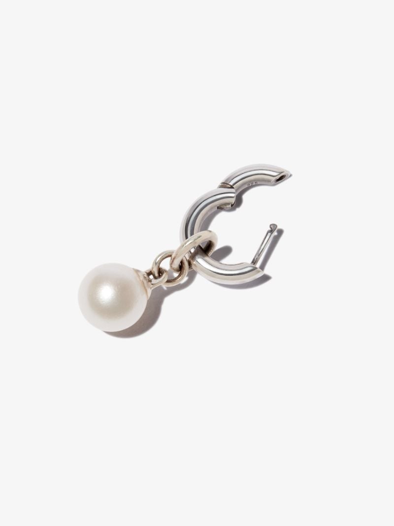 Sterling Silver Tisha Pearl Hoop Earring