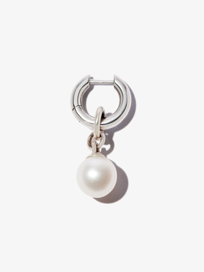 Sterling Silver Tisha Pearl Hoop Earring