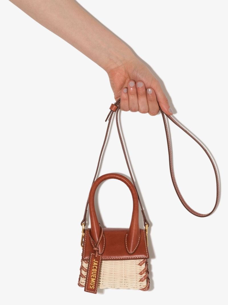 Neutral Le Chiquito Raffia Mini Bag
