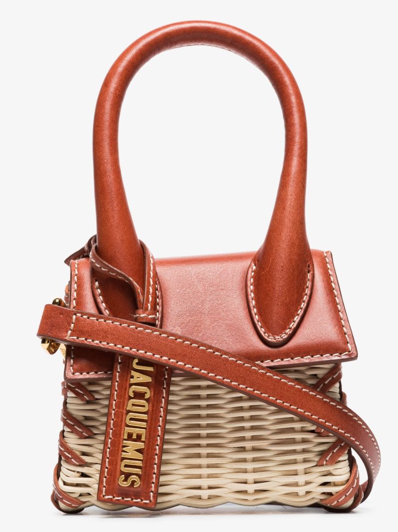 Neutral Le Chiquito Raffia Mini Bag