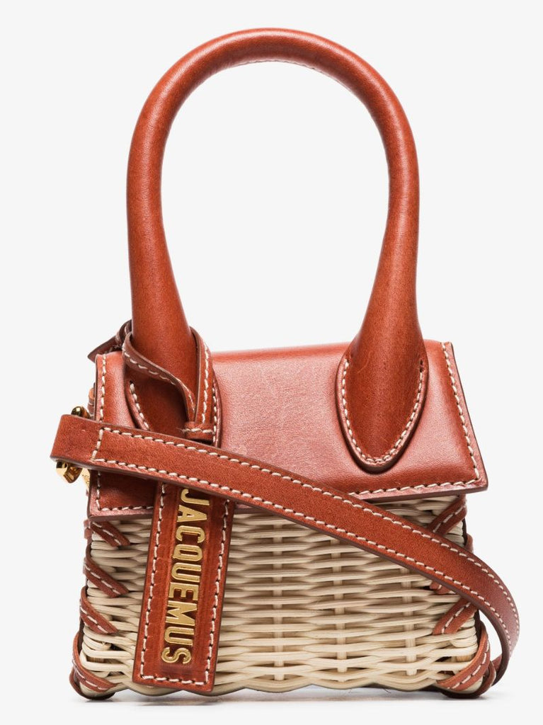 Neutral Le Chiquito Raffia Mini Bag