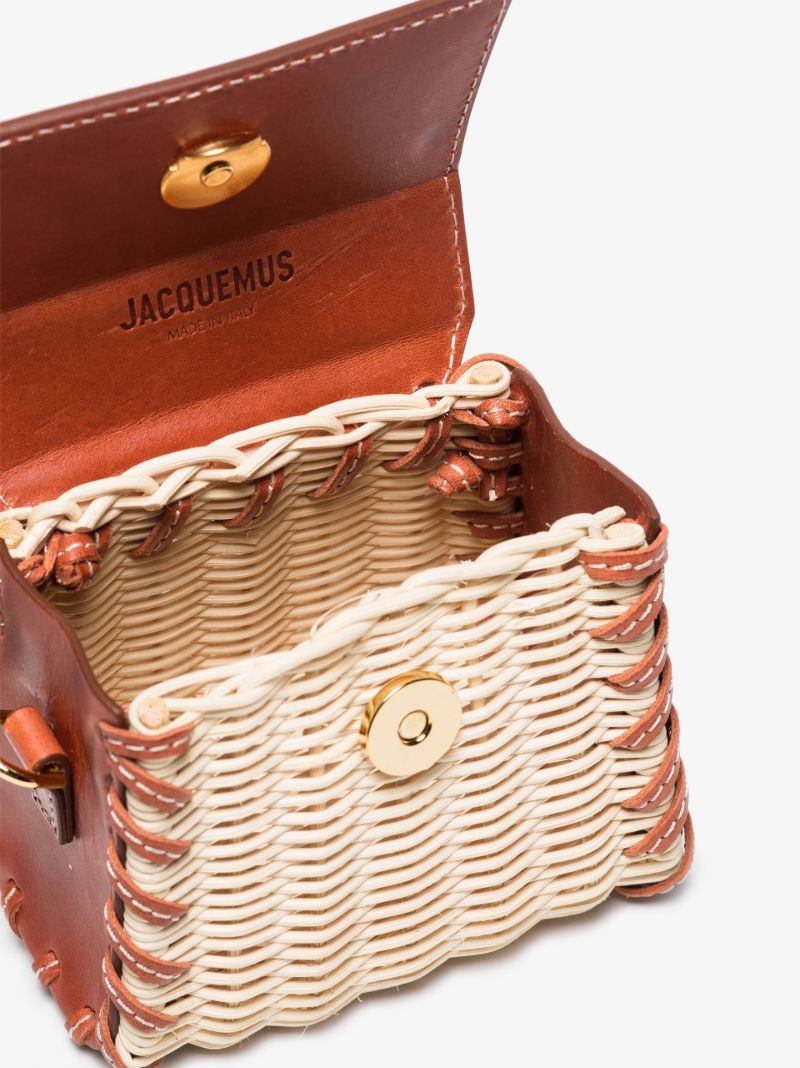 Neutral Le Chiquito Raffia Mini Bag