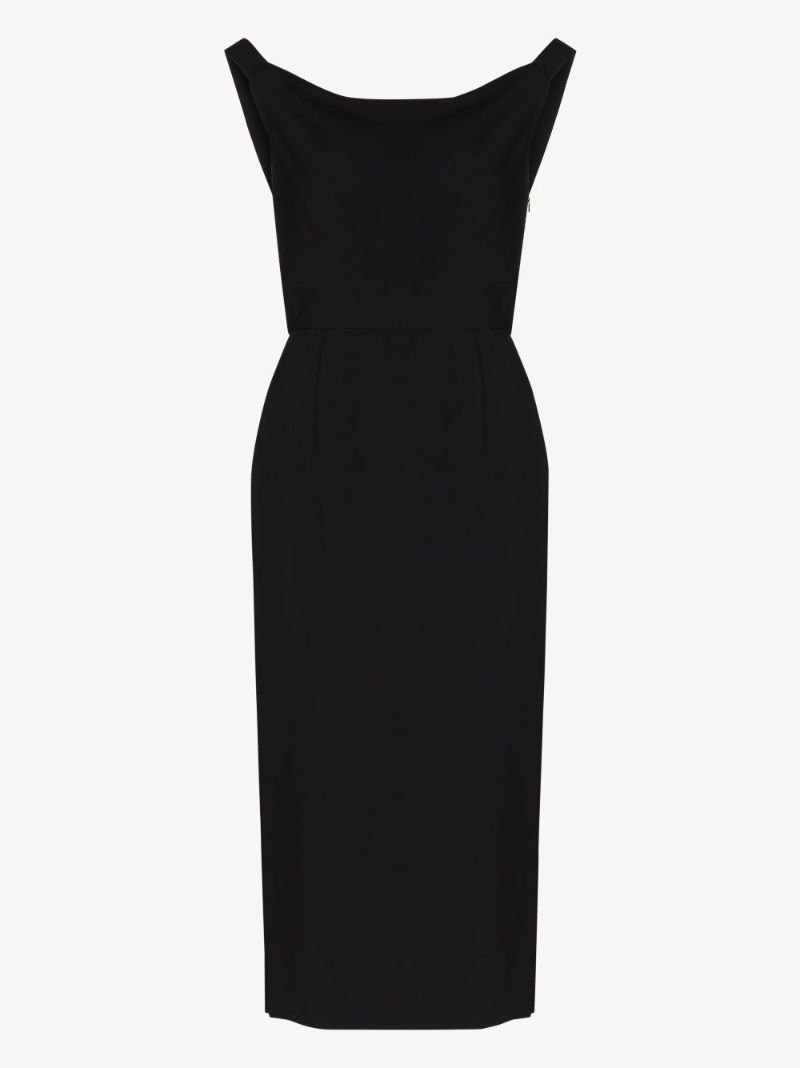 Off-the-shoulder Midi Dress