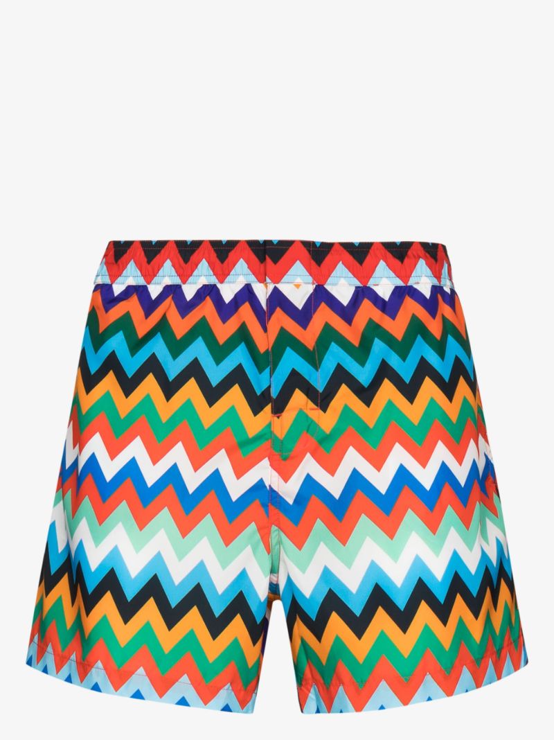 Zig-zag Print Swimming Shorts