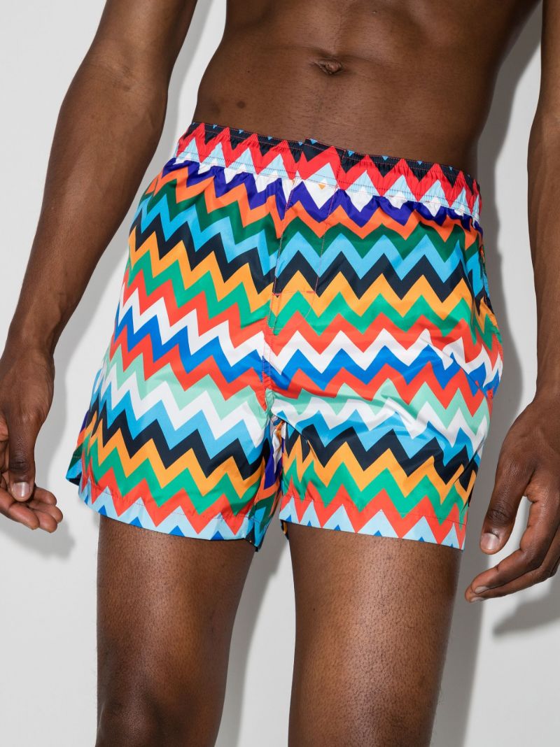 Zig-zag Print Swimming Shorts