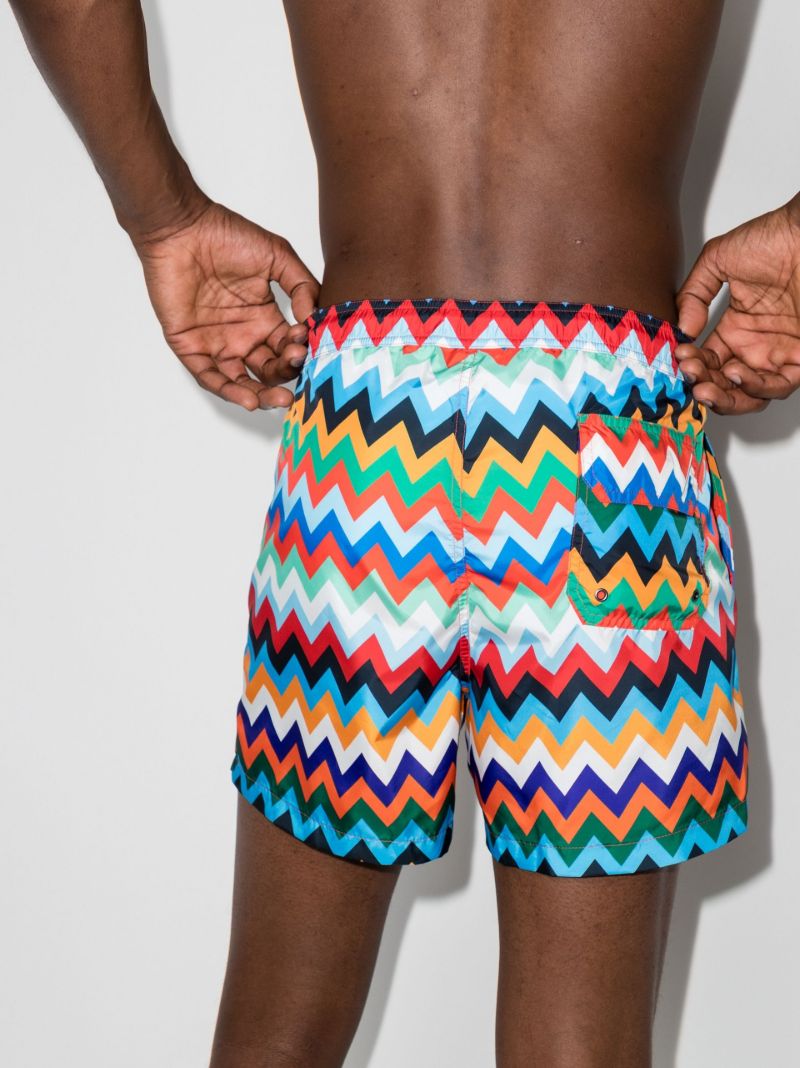 Zig-zag Print Swimming Shorts