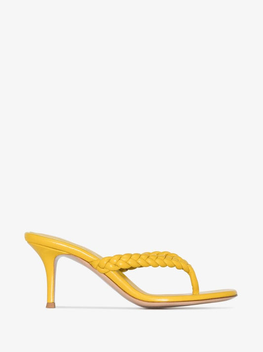Yellow Tropea 70 Leather Sandals
