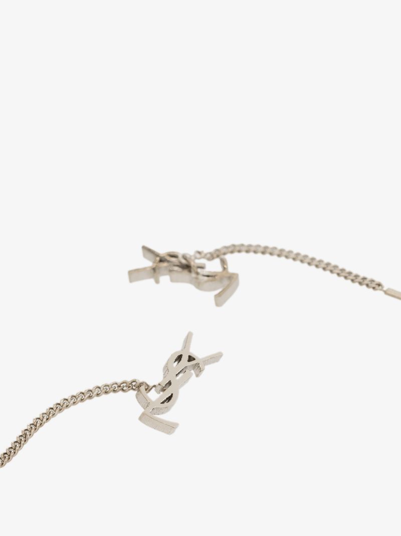 Silver-tone Opyum Monogram Threader Earrings