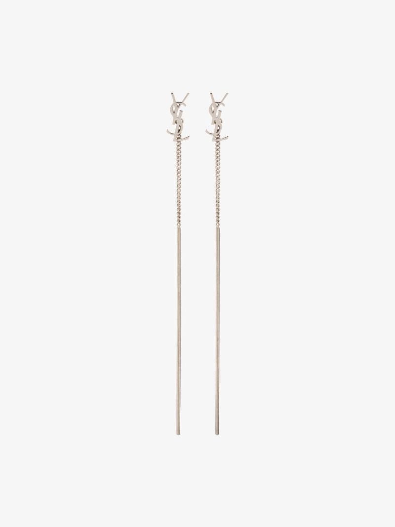 Silver-tone Opyum Monogram Threader Earrings