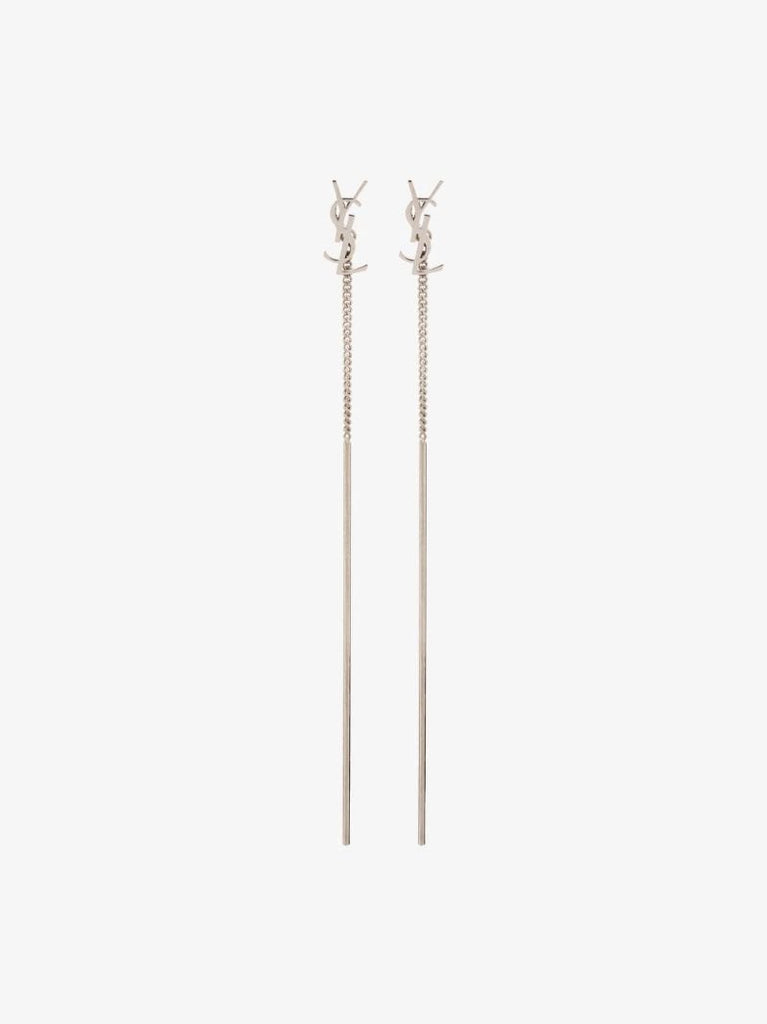 Silver-tone Opyum Monogram Threader Earrings
