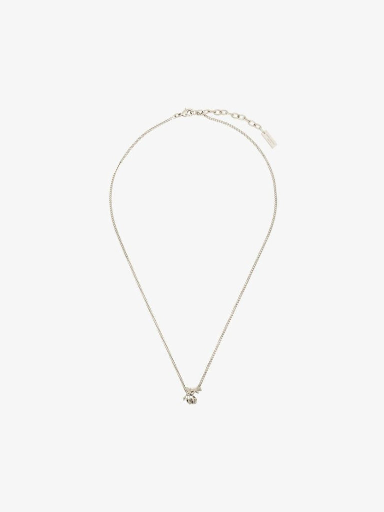 Silver-tone  Monogram Twist Pendant Necklace