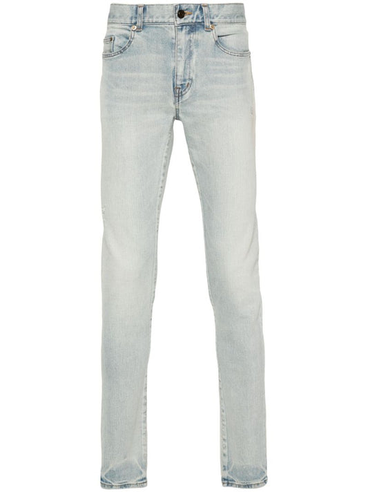 Blue Distressed Skinny Jeans