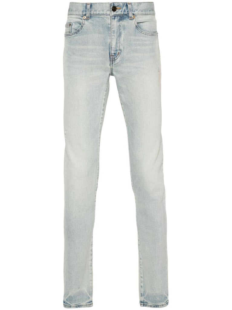 Blue Distressed Skinny Jeans