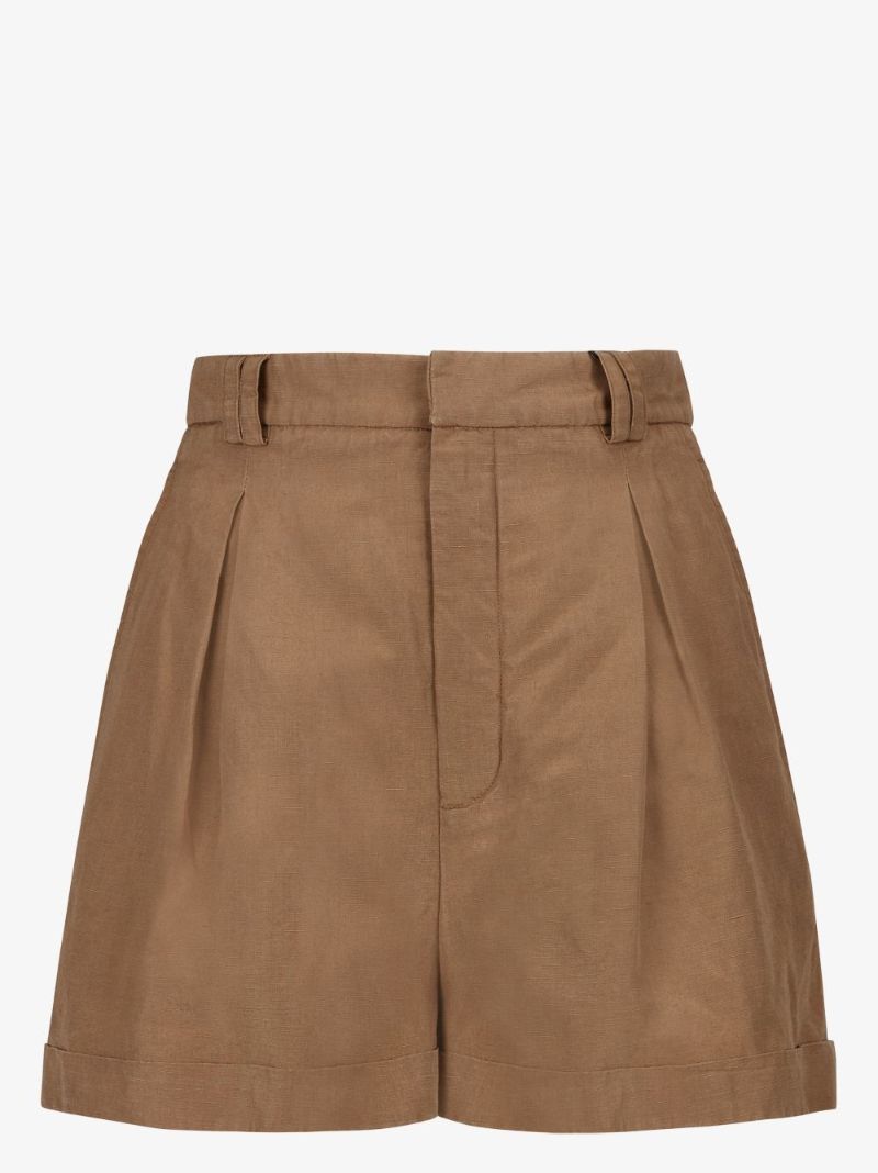 Pleated Safari Shorts
