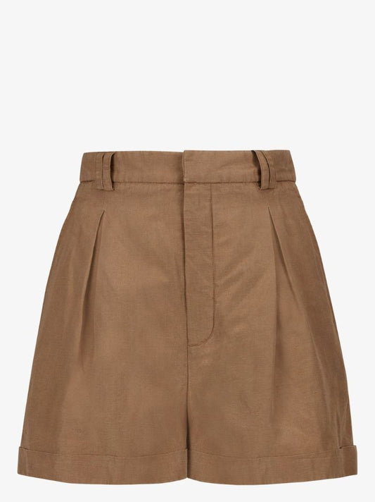 Pleated Safari Shorts